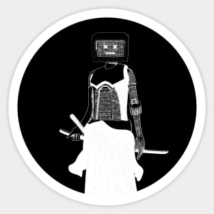 Cyber samurai BW II Sticker